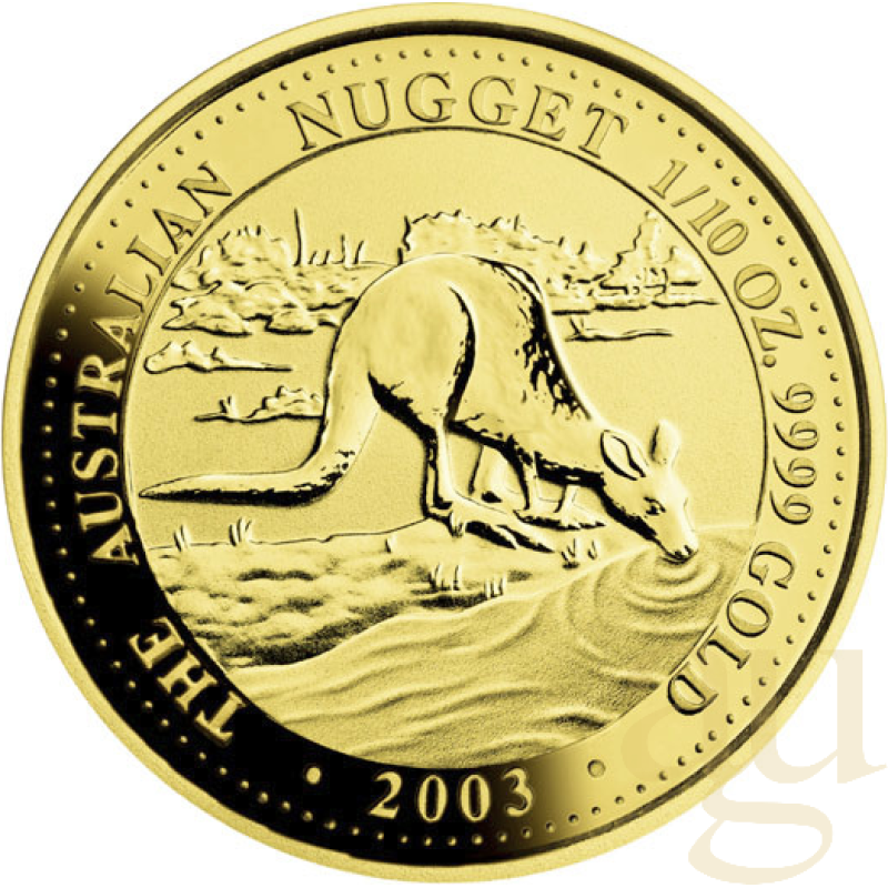 1/10 Unze Goldmünze Australien Känguru 2003