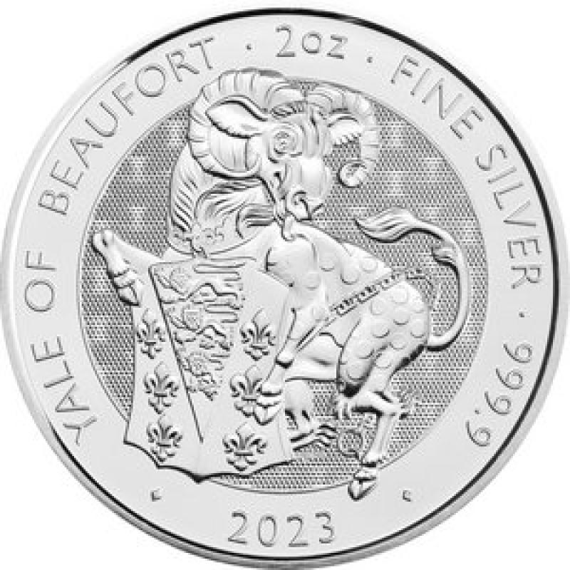 Stříbrná mince 2 oz Tudor Beasts Yale of Beaufort Coin 2023 12046