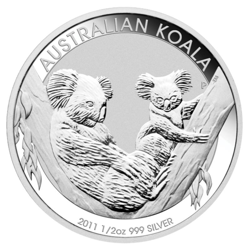 1/2 unce stříbrná mince Austrálie Koala 2011