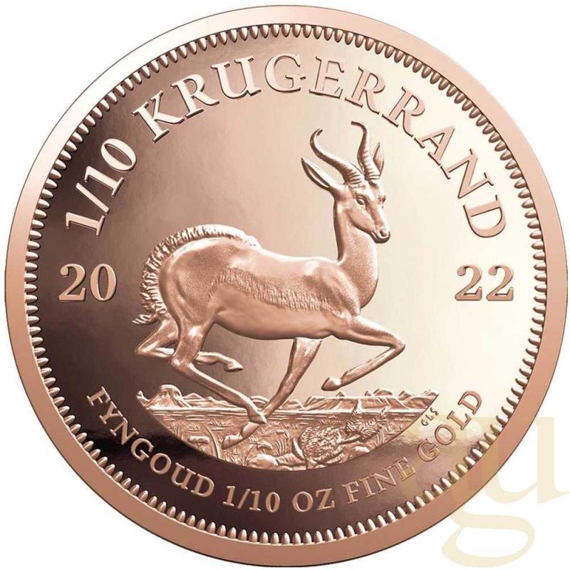 1/10 uncí zlatá mince Krugerrand 2022