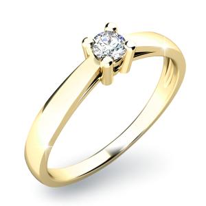Prsten AU 585/1000 přírodní diamant 0,090 ct  G/Si 1,60 g G1079701 