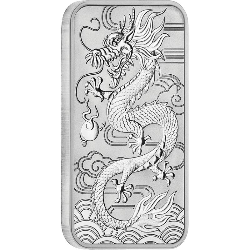 1 unce stříbrná mince Perth Mint Rectangular Dragon 2018