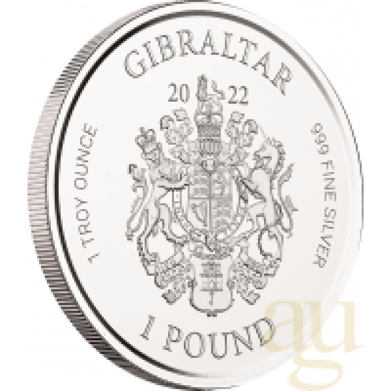 1 Unze Silbermünze Gibraltar War Elephant 2022