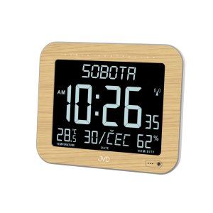 Rádiem řízené digitální hodiny s budíkem JVD DH9362.2