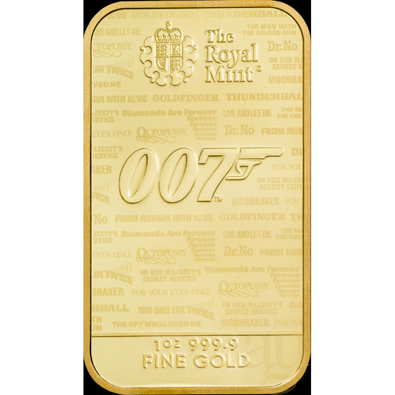 31,1 gramů zlatý slitek The Royal Mint - James Bond 007 - No Time To Die