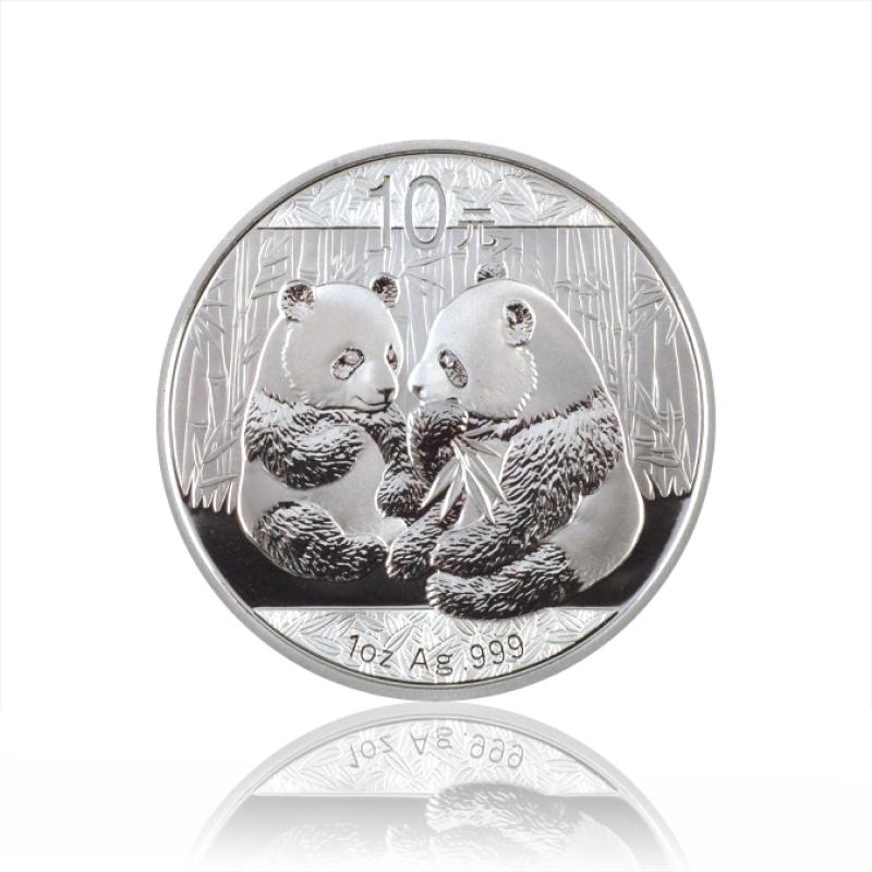 5 uncí stříbrná mince China Panda 2009 proof