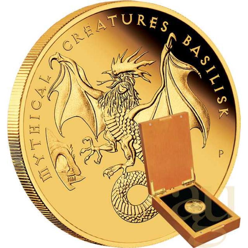1 Unze Goldmünze Australien Mythical Creatures Basilisk 2023 - polierte Platte