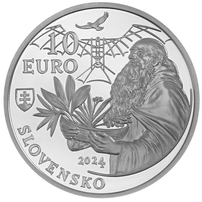 2024-PSM 10 eur Fráter Cyprián z Červeného Kláštora - 300. výročie narodenia Proof