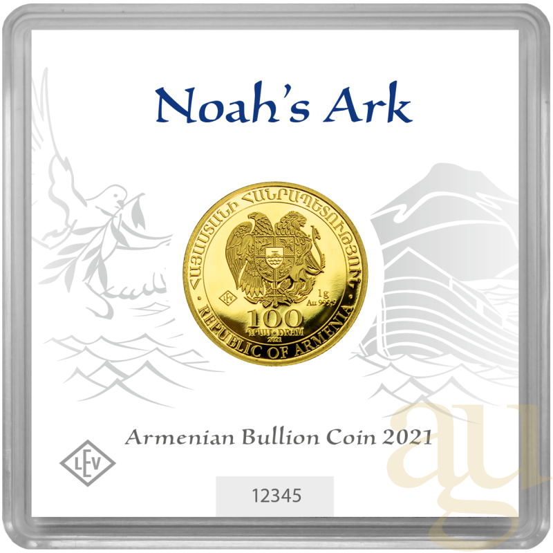 1 gramů zlatá mince Arche Noah 2021