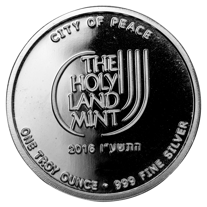 1 unce stříbrný Israel - Jerusalem City of Peace 2016 Round