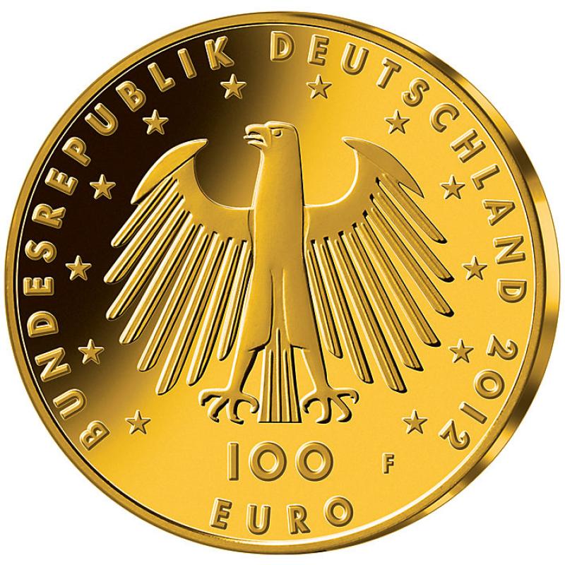 1/2 unce zlatá mince - 100 Euro Dom zu Aachen 2012 (G)