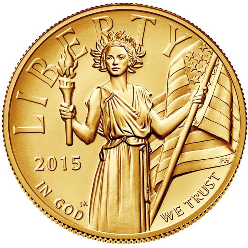 1 unce zlatá mince American Liberty 2015 High Relief