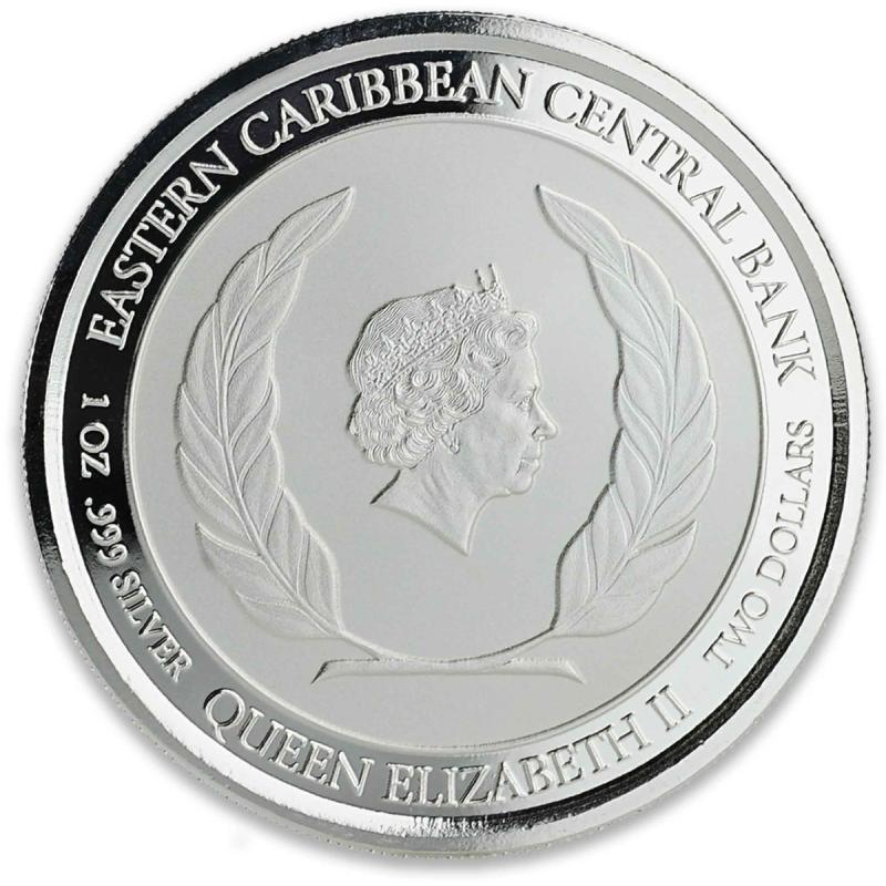 1 unce stříbrná mince EC8 St. Lucia - Flamingo 2018