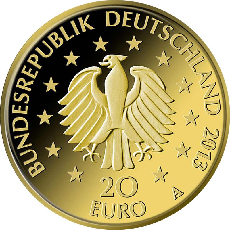 20 Euro Goldmünze Deutscher Wald - Kiefer 2013 (J)