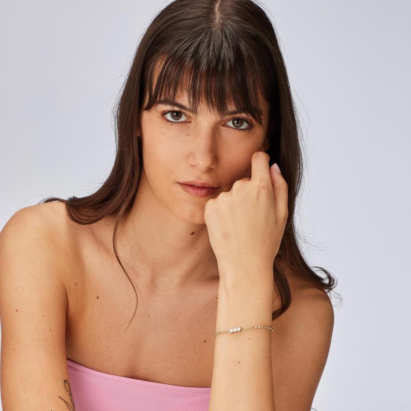 Pozlátený náramok SAGAPO Dazzly SDZ27