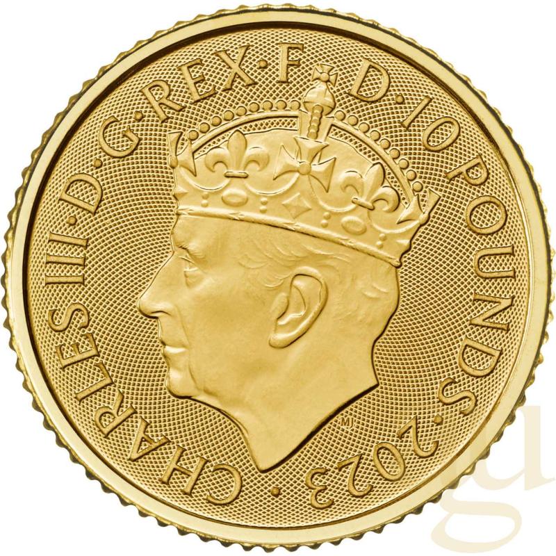 1/10 Unze Goldmünze The Coronation of His Majesty - King Charles 2023