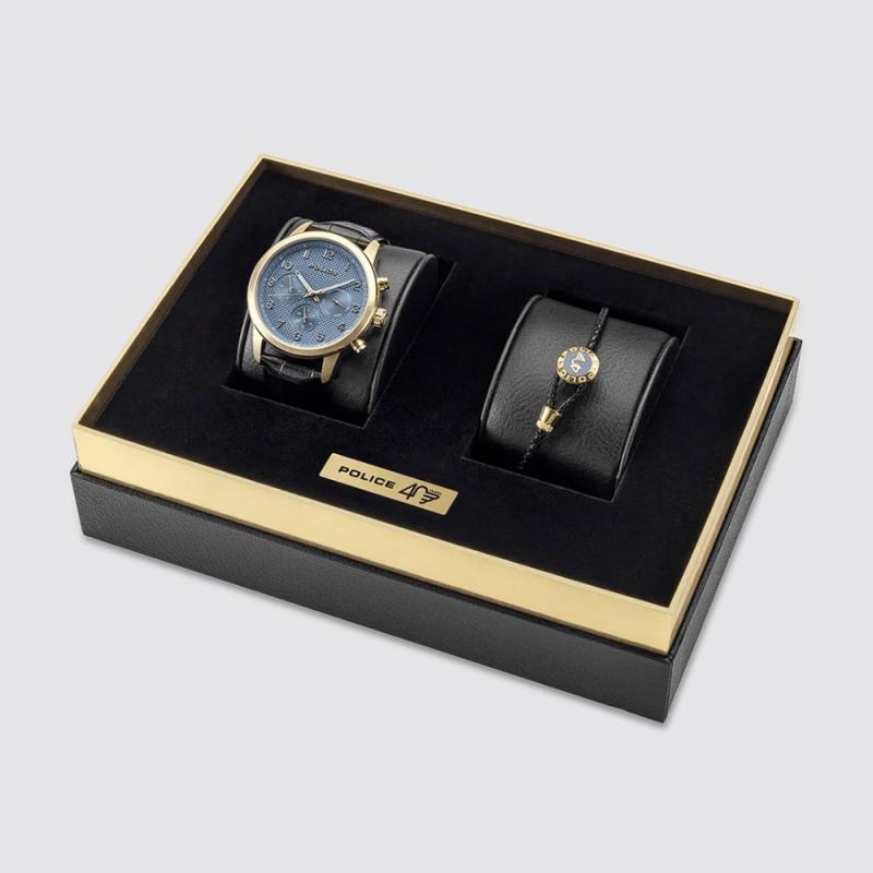 Unisex SET 40TH Anni-SET B POLICE hodinky s náramkem PEWJF0030401