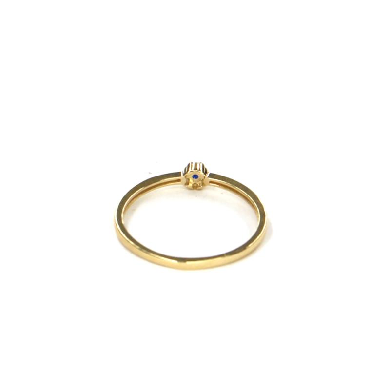 Prsten ze žlutého zlata s akvamarínem Pattic AU 585/000 1,05 gr LMG08301BLY-55
