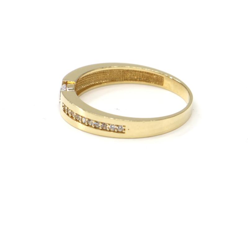 Prsten ze žlutého zlata se středovým zirkonem Pattic AU 585/000 2,67 gr, BA08301