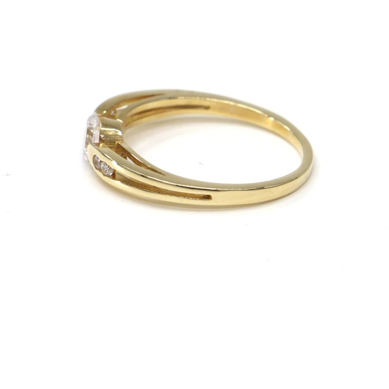 Prsteň zo žltého zlata Pattic AU 585/000 2,70 gr, a zirkóny PR521051201