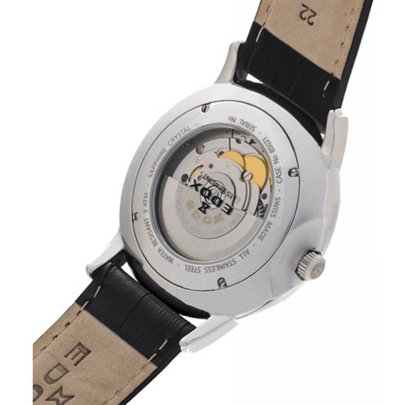 Pánské hodinky EDOX Les Bémonts Automatic Open Heart 85021 3 AIN