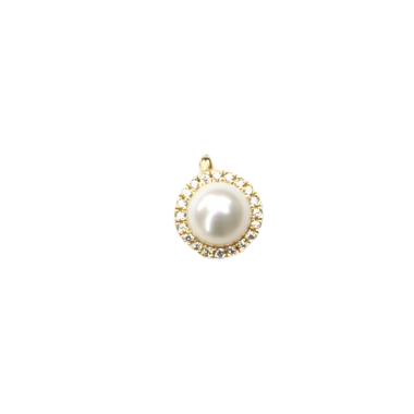 Príves zo žltého zlata perla, vykladaný zirkónmi Pattic AU 585/000 2,25 g BV500405Y