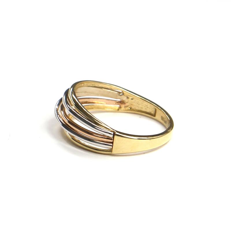 Prsten z tříbarevného zlata Pattic AU 585/000 2,7 gr, ARP652501-56