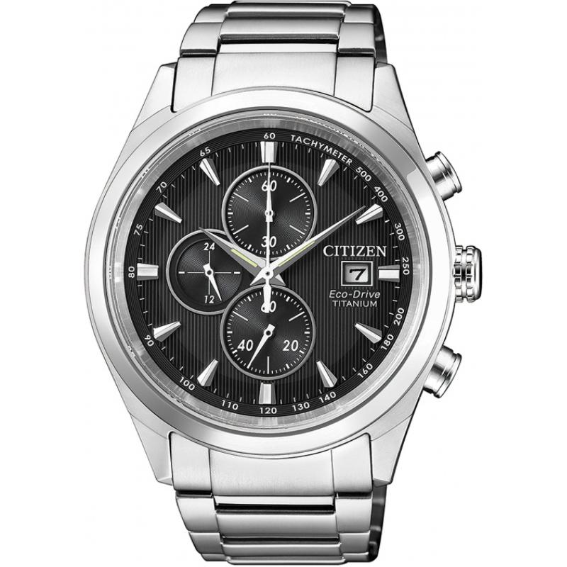 Pánské hodinky Citizen Sports Eco-Drive Chronograph Super Titanium CA0650-82F