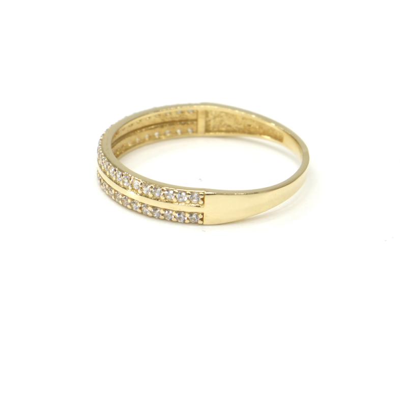 Prsten ze žlutého zlata a zirkony Pattic AU 585/000 1,60 gr BA05801