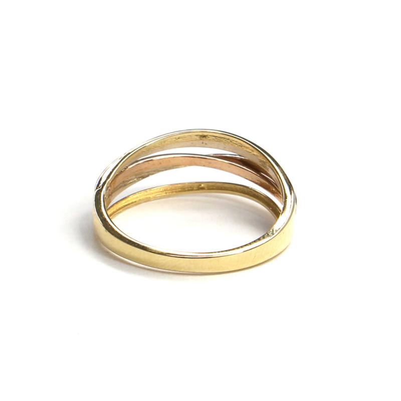 Prsten z tříbarevného zlata Pattic AU 585/000 2,7 gr, ARP652501-56