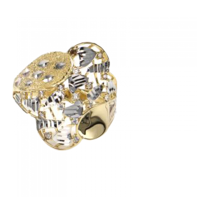 Prsten Pattic z žluto/bílého zlata AU 585/000 2,65 gr PR111150401-61