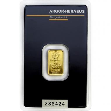 Zlatý investičný zliatok 2g Argor Heraeus SA Švajčiarsko 