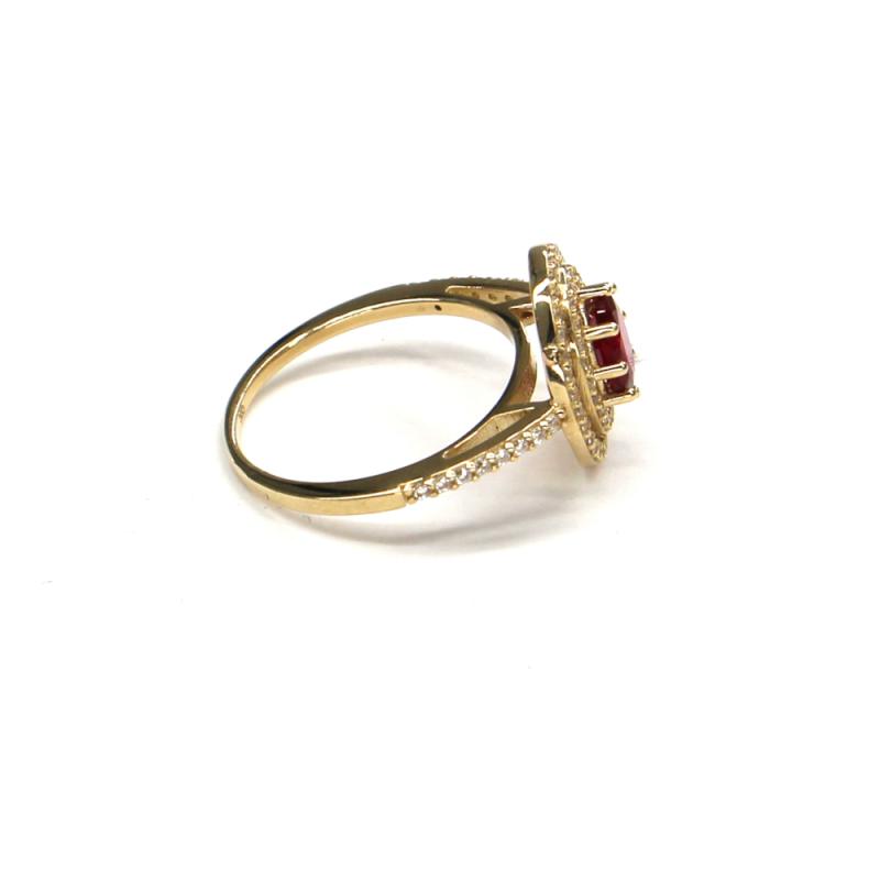 Prsten ze žlutého zlata s rubínem Pattic AU 585/000 3,20 gr BV200101RY-54