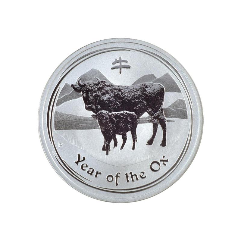 1 unce stříbrná mince Austrálie Lunar II vůl 2009 2041001