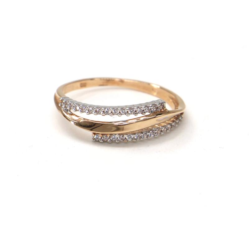 Prsten z červeného zlata se zirkony Pattic AU 585/000 2,10 gr, Z424001
