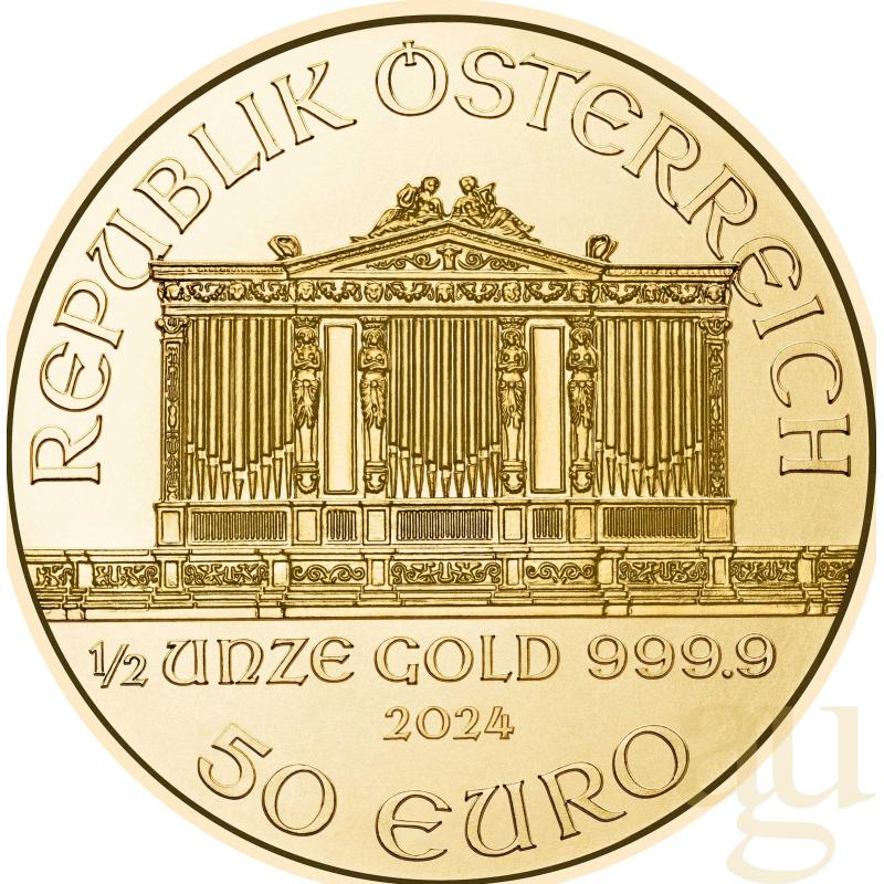 1/2 Unze Goldmünze Wiener Philharmoniker 2024