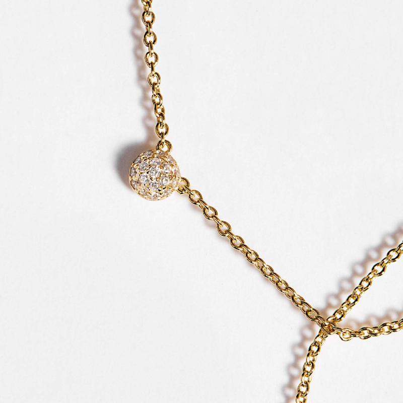 Pozlacený náhrdelník ROSATO Bianca Ag 925/1000 RZBI55