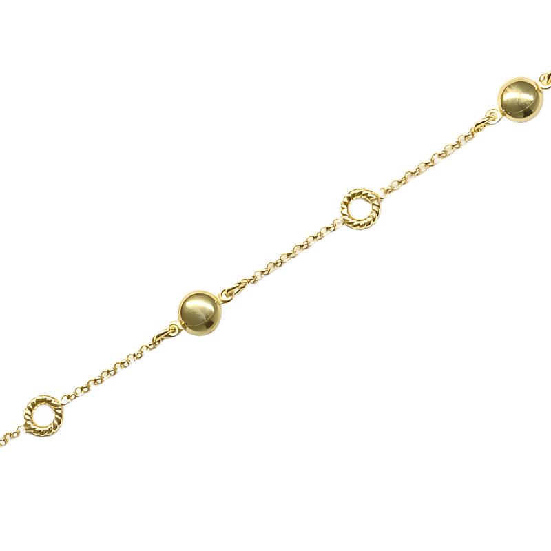 Stříbrný pozlacený náramek AG 925/1000 AGNI540903