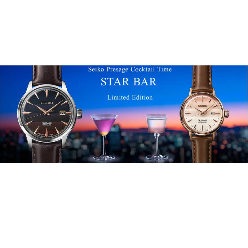 Pánské hodinky SEIKO Presage Cocktail Time STAR BAR Purple Sunset Limited Edition SRPL75J1