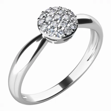 Prsten AU 585/1000 přírodní diamant 0,152 ct 1,65 g G/SI G10767B01-56