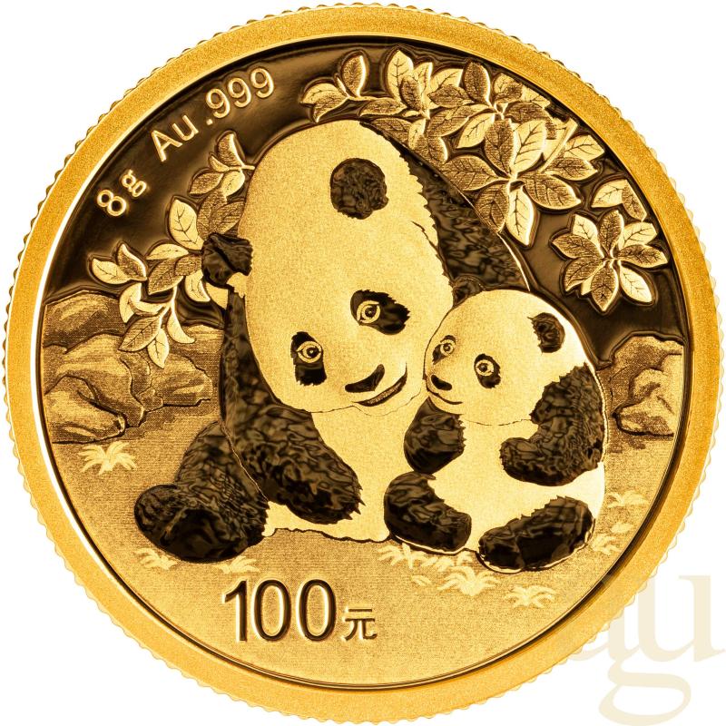 8 Gramm Goldmünze China Panda 2024