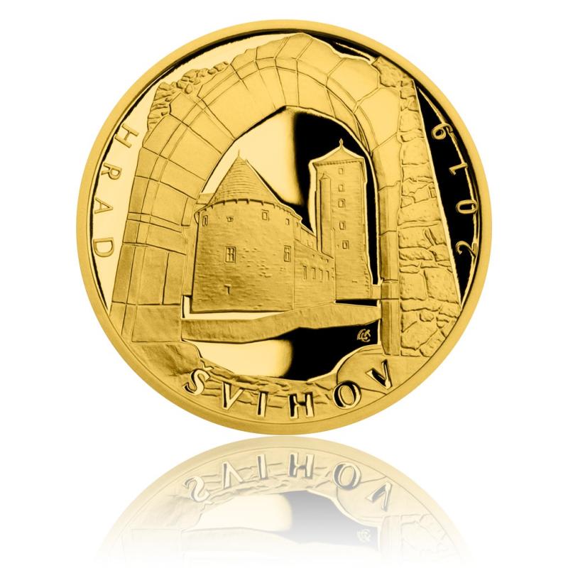 Sada zlatých mincí v etui 10 x 1/2 Oz Hrady ČNB Proof 231025