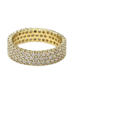 Prsten ze žlutého zlata a zirkony Pattic AU 585/000 4,20 gr,Z447001