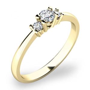 Zlatý prsteň s diamanty AU 585/1000 PATTIC G1084301