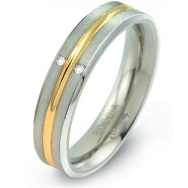 Titanový prsten BOCCIA TITANIUM s diamanty 0144-0154