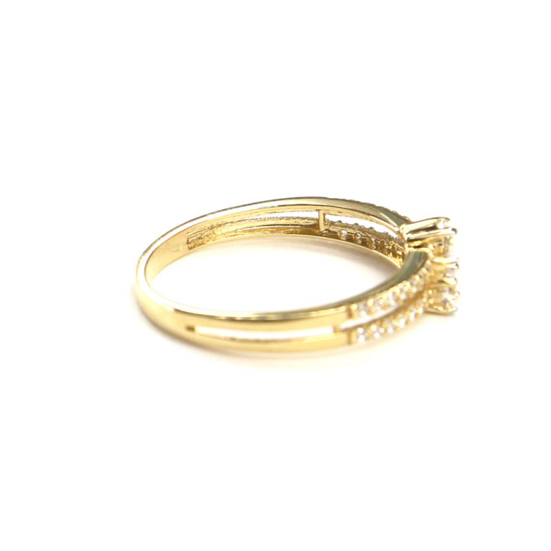 Prsten ze žlutého zlata a zirkony Pattic AU 585/000 1,8gr ARP022501-56