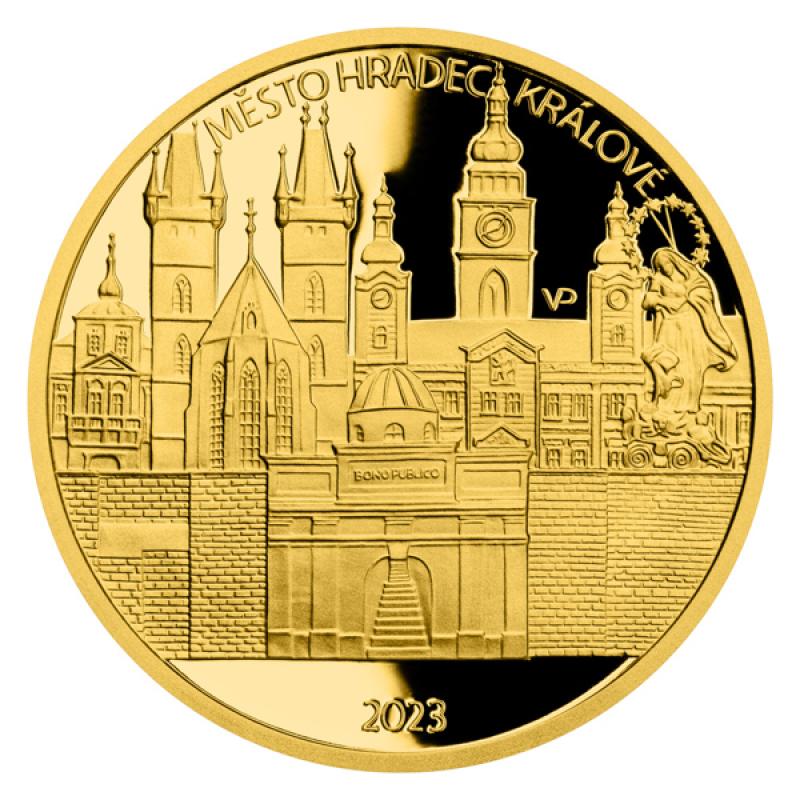 Zlatá mince 5000 Kč Hradec Králové 2023 Proof 234