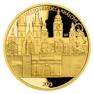 Zlatá minca 5000 Kč Hradec Králové 2023 Proof 234