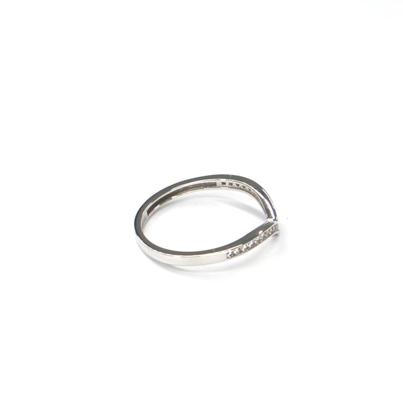 Prsten z bílého zlata se zirkony Pattic AU 585/000 1,10 gr ARP016001W-50