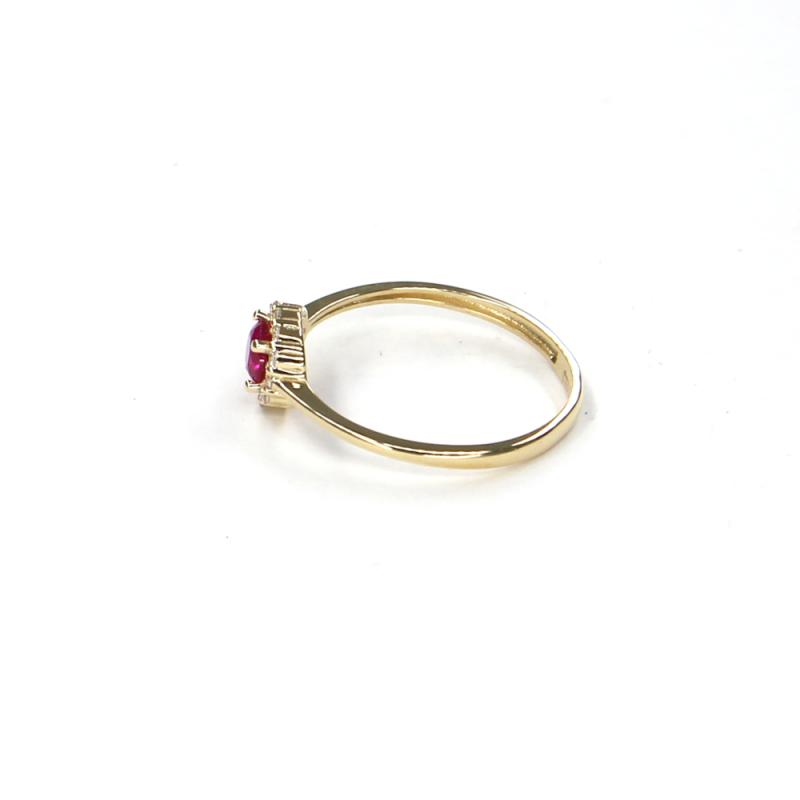 Prsten ze žlutého zlata s rubínem Pattic AU 585/000 1,35 gr LMG6901RY-55